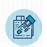 Diagnosis and Assessment Icon with Gears